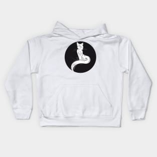 white fox - arctic fox Kids Hoodie